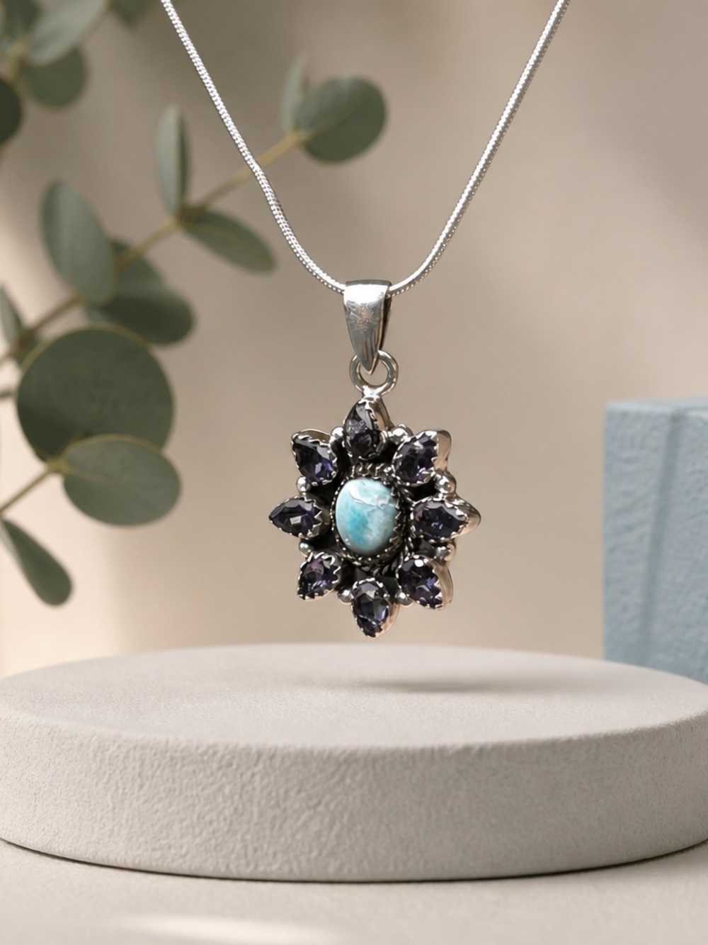 NEW! Larimar & Iolite Necklace